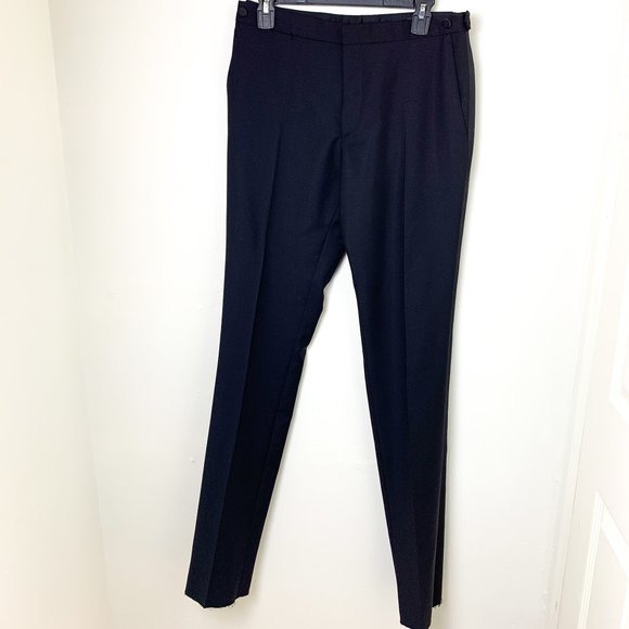 Burberry London black english fit wool tuxedo pants 48R - Picture 2 of 8